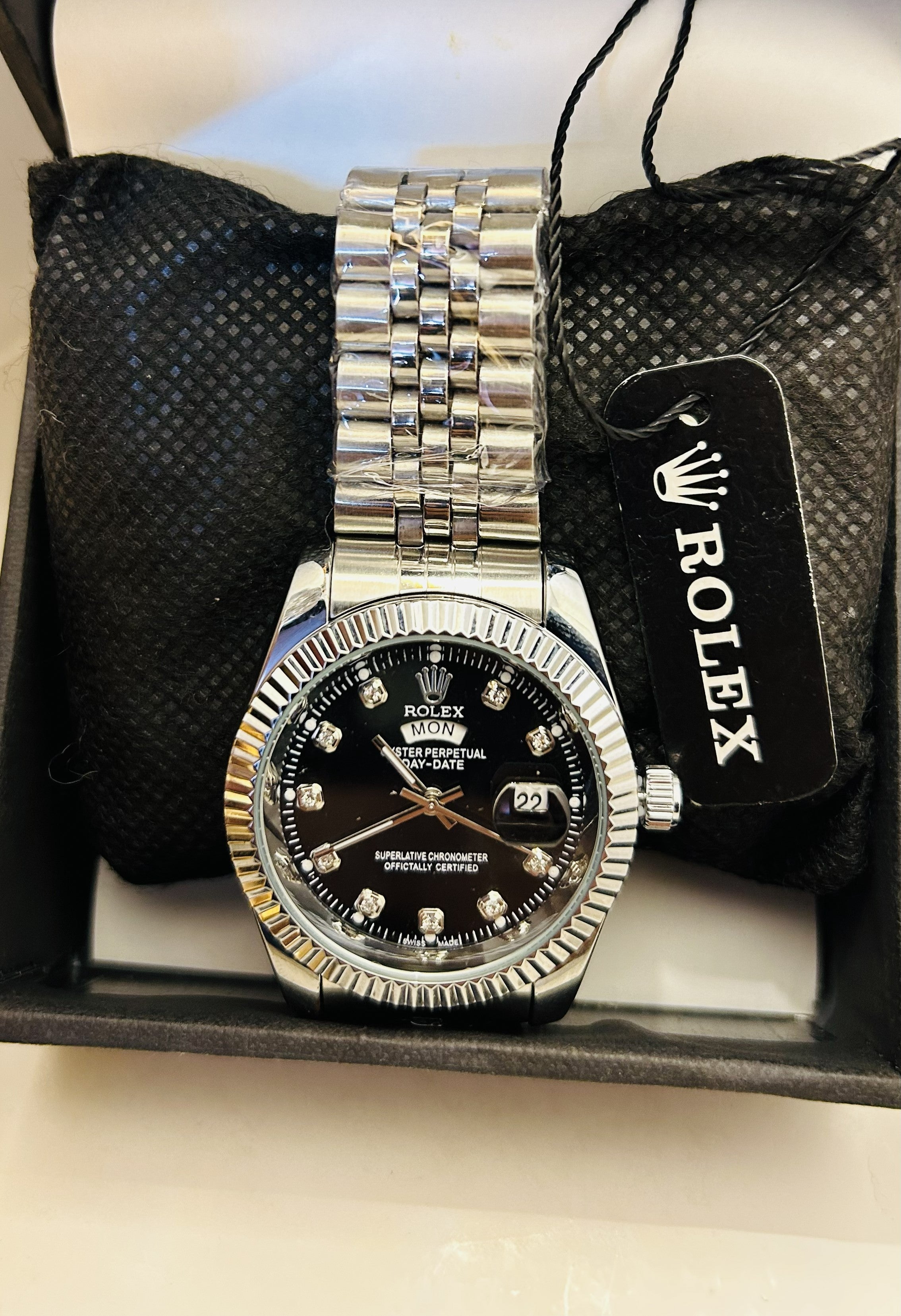 ROLEX SILVER BLACK