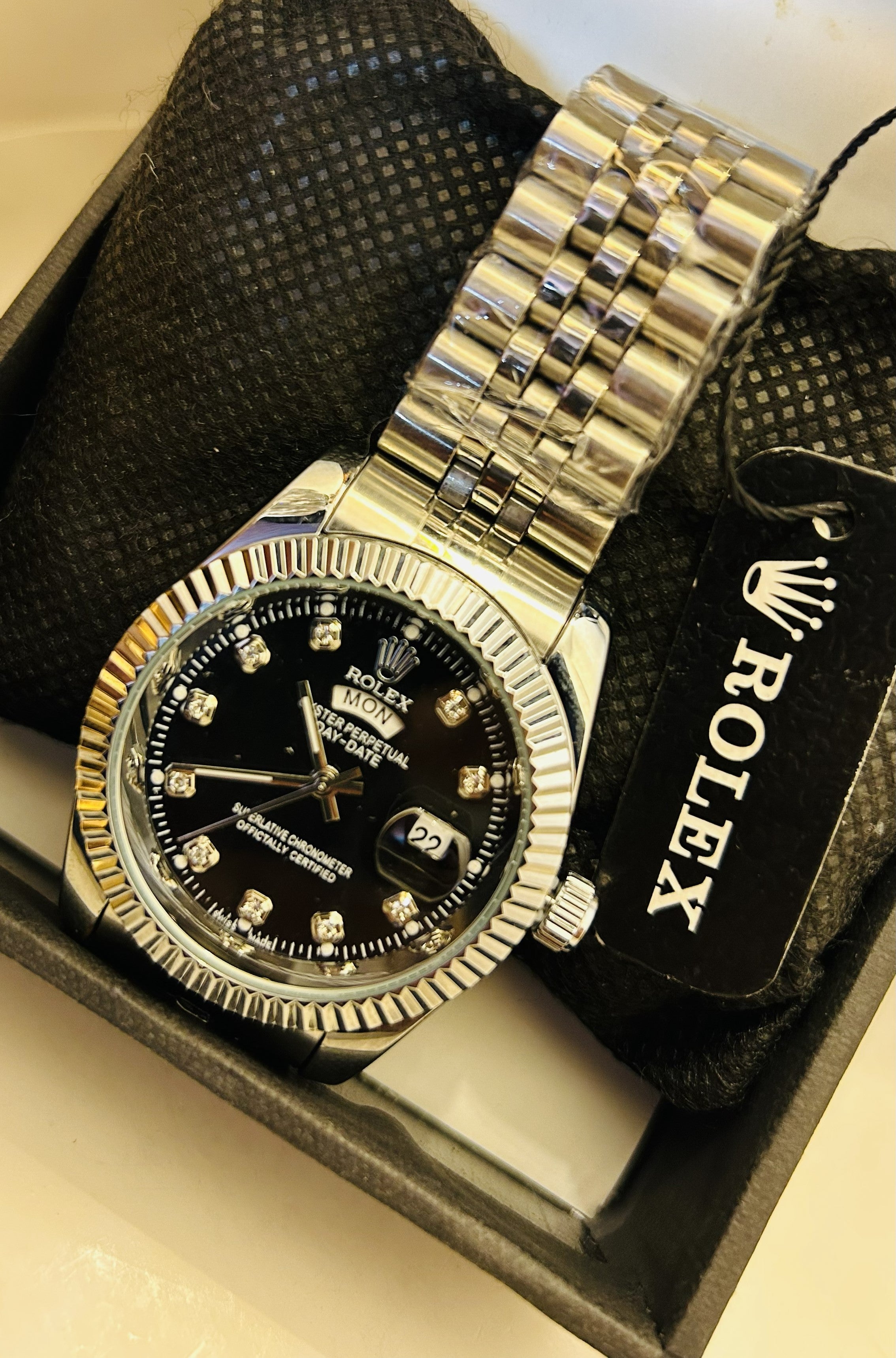 ROLEX SILVER BLACK